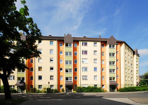 Straßenansicht Gebäude Wohnanlage Fürth, Sonnenstraße 2-8