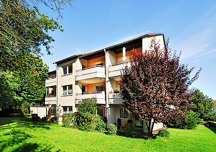 Gartenansicht Wohnanlage Nürnberg, Leopoldstraße